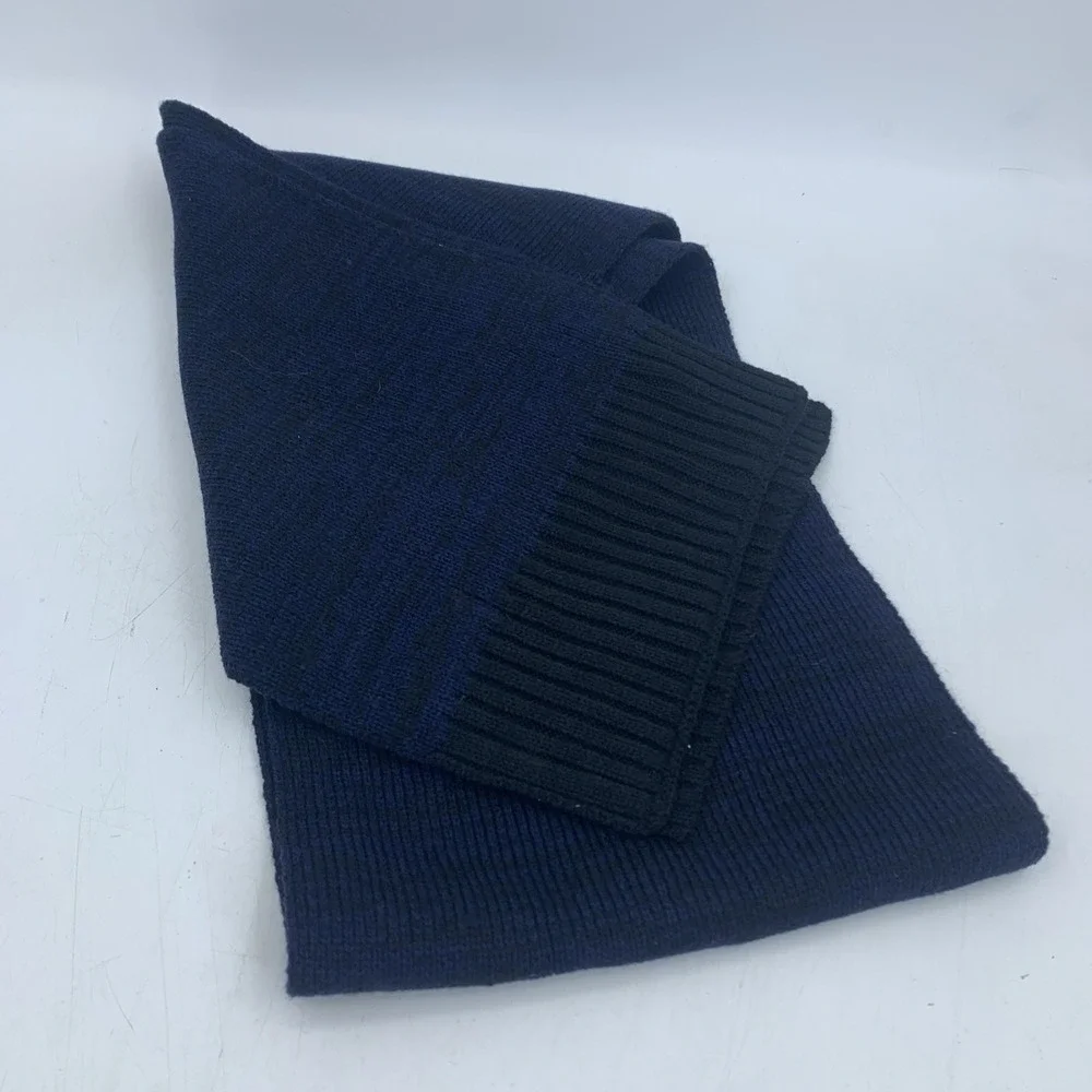 Alfani Mens Scarf Black Blue Casual Professional Warm NEW